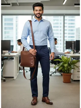 Oxford Cotton Solid Regular Fit Shirt in Sky Blue