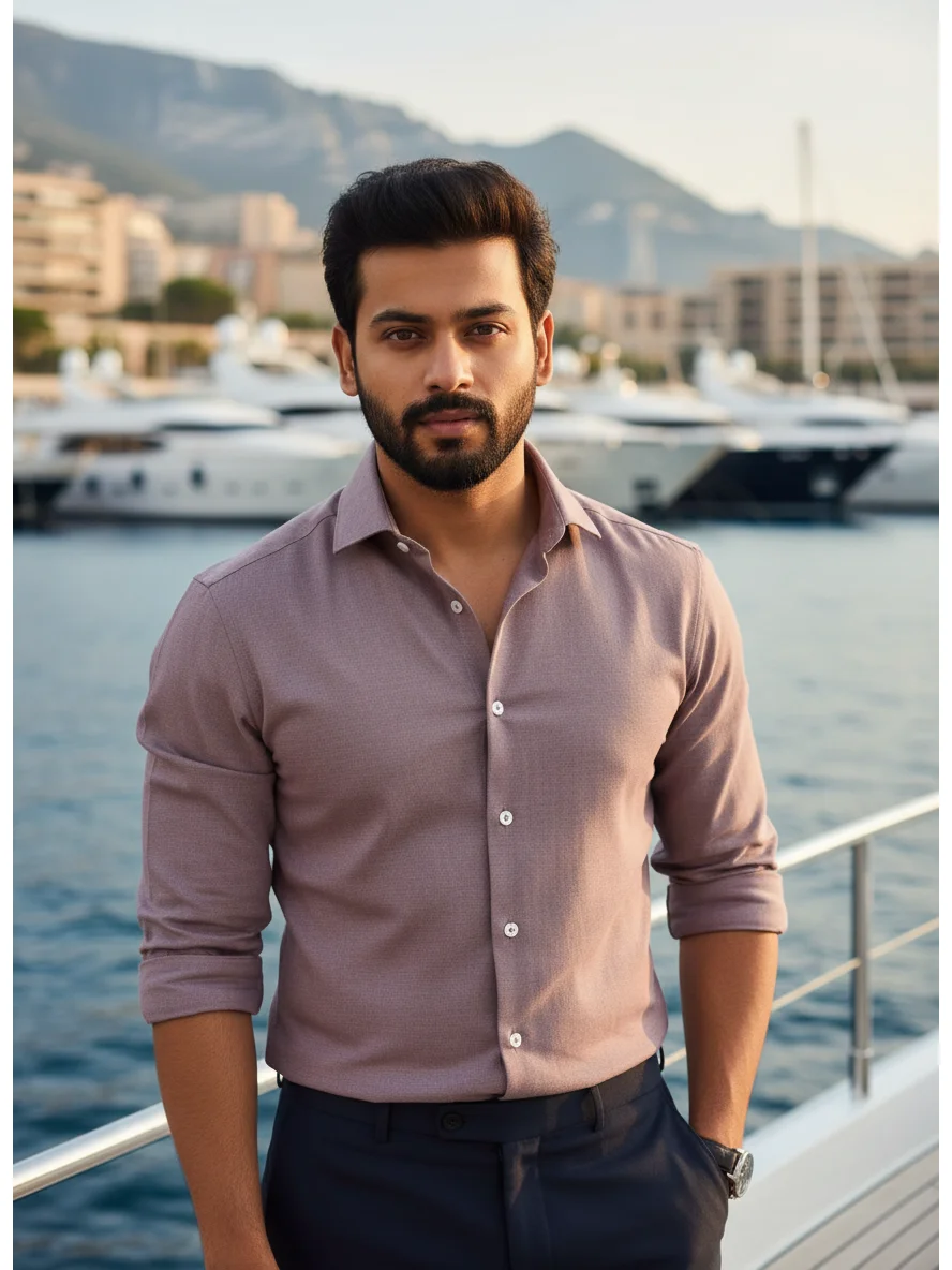 Oxford Cotton Solid Regular Fit Shirt in Onion Pink