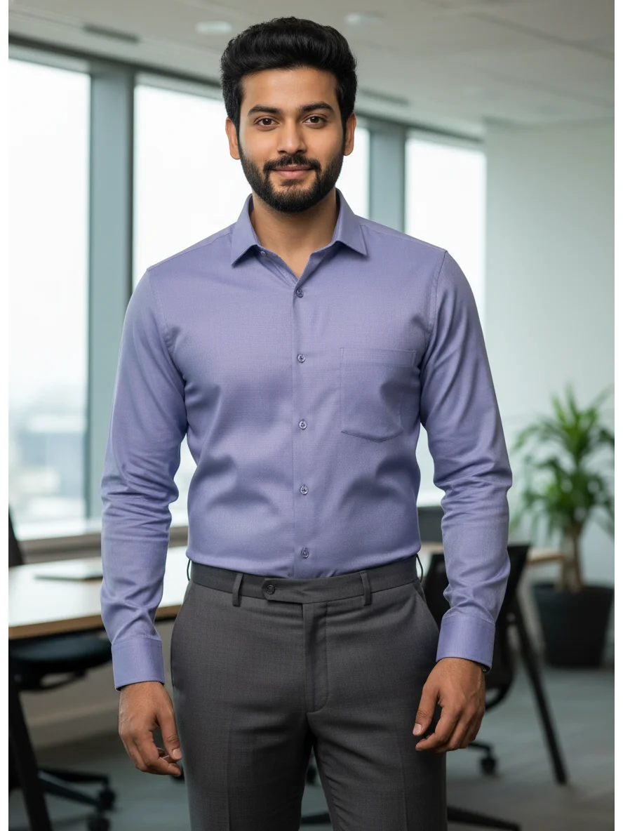 Oxford Cotton Solid Regular Fit Shirt in Black